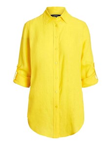 RALPH LAUREN Πουκαμισο Tissue Linen-Shirt 200782777052 lemon daff