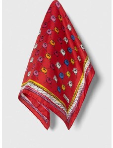 Μεταξωτό μαντήλι τσέπης Moschino χρώμα: κόκκινο