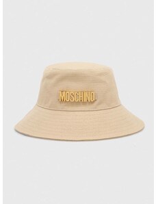 Βαμβακερό καπέλο Moschino χρώμα: μπεζ