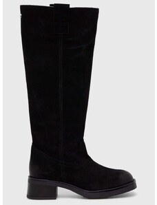 Μπότες σούετ Steve Madden Banner γυναικείες, χρώμα: μαύρο, SM11003092