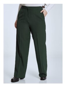 Celestino Παντελόνα με ελαστική μέση πρασινο σκουρο για Γυναίκα