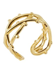 charmy.gr Ατσάλινο ρυθμιζόμενο δαχτυλίδι χρυσό (R1252)