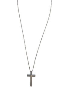 Charmy Ατσάλινος σταυρός 3 εκατοστά χρώμα ασημί (N1446)