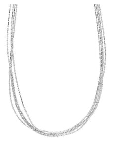 Charmy Αλυσίδα λαιμού ατσάλινη τετραπλή χρώμα ασημί (N1343)