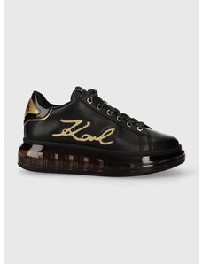 Δερμάτινα αθλητικά παπούτσια Karl Lagerfeld KAPRI KUSHION χρώμα: μαύρο, KL62611F