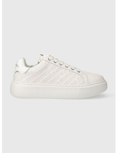 Δερμάτινα αθλητικά παπούτσια Karl Lagerfeld MAXI KUP χρώμα: άσπρο, KL62214