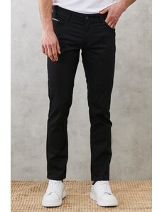 AC&Co / Altınyıldız Classics Men's Black Slim Fit Slim Fit 5 Pockets Flexible Chino Trousers.