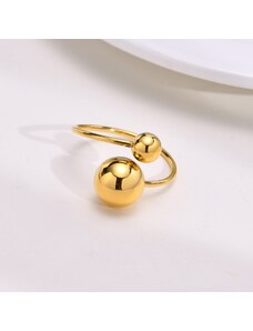 charmy.gr Ατσάλινο ρυθμιζόμενο δαχτυλίδι χρυσό (R1254)