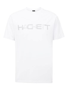 Hackett London Μπλουζάκι γκρι / λευκό