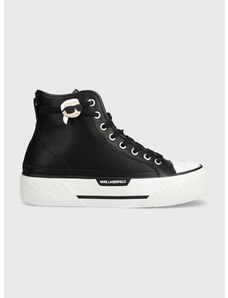 Δερμάτινα ελαφριά παπούτσια Karl Lagerfeld KAMPUS MAX III χρώμα: μαύρο, KL60640