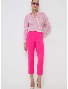 Παντελόνι Pinko χρώμα: ροζ