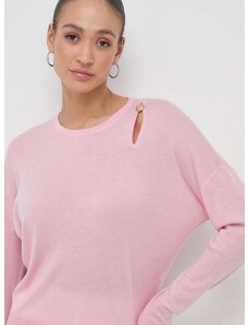 Μάλλινο πουλόβερ Liu Jo γυναικεία, χρώμα: ροζ