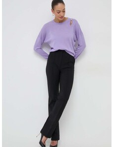 Μάλλινο πουλόβερ Liu Jo γυναικεία, χρώμα: μοβ