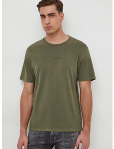 Βαμβακερό μπλουζάκι Pepe Jeans Dave Tee ανδρικό, χρώμα: πράσινο