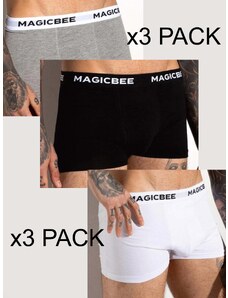 MagicBee (3 PACK) Boxer - Black/White/Grey