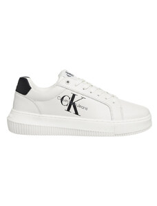 CALVIN KLEIN Sneakers Chunky Cupsole Mono Lth Wn YW0YW00823 0LB bright white/black