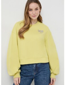 Βαμβακερή μπλούζα Pinko γυναικεία, χρώμα: κίτρινο
