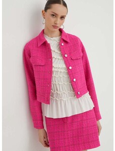Μπουφάν HUGO χρώμα: ροζ