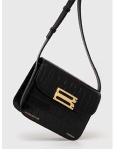Δερμάτινη τσάντα Victoria Beckham χρώμα: μαύρο
