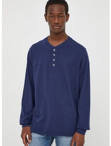 Βαμβακερή μπλούζα με μακριά μανίκια Levi's χρώμα: ναυτικό μπλε