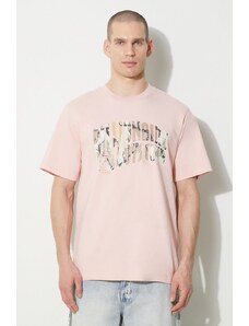 Βαμβακερό μπλουζάκι Billionaire Boys Club Camo Arch Logo ανδρικό, χρώμα: ροζ, B24133