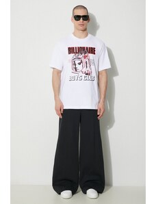 Βαμβακερό μπλουζάκι Billionaire Boys Club Space Program ανδρικό, χρώμα: άσπρο, B24139