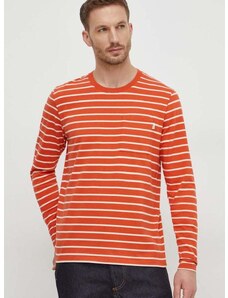 Βαμβακερή μπλούζα με μακριά μανίκια Pepe Jeans Costa χρώμα: πορτοκαλί