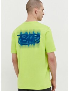 Βαμβακερό μπλουζάκι Diesel ανδρικά, χρώμα: πράσινο