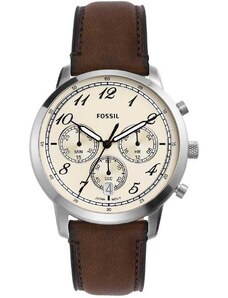 Fossil Neutra Chronograph - FS6022, Silver case with Brown Leather Strap