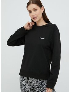 Πουκάμισο μακρυμάνικο πιτζάμας Calvin Klein Underwear χρώμα: μαύρο