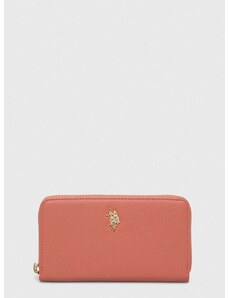 Πορτοφόλι U.S. Polo Assn. χρώμα: ροζ