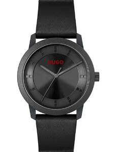 BOSS Ensure - 1530273, Black case with Black Leather Strap
