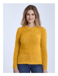 Celestino Χνουδωτό πουλόβερ με απαλή υφή κιτρινο σκουρο για Γυναίκα