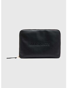 Δερμάτινη θήκη για φορητό υπολογιστή AllSaints Saff Lea χρώμα: μαύρο