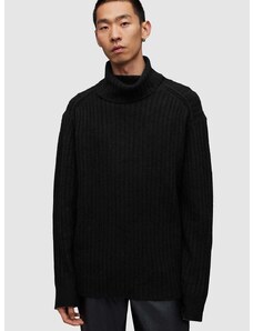 Μάλλινο πουλόβερ AllSaints VARID χρώμα: μαύρο