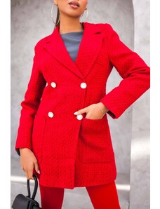 Joy Fashion House Complain μακρύ σακάκι με κουμπιά κόκκινο