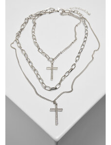 Urban Classics Accessoires Necklace with layering and cross - silver colors