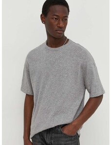 Βαμβακερό μπλουζάκι American VintageT-SHIRT ML COL ROND ανδρικά, χρώμα: γκρι MSON02DGE24