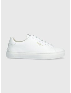 Δερμάτινα αθλητικά παπούτσια Pepe Jeans PLS00001 χρώμα: άσπρο, CAMDEN CLASSIC W