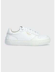Δερμάτινα αθλητικά παπούτσια Pepe Jeans PLS00002 χρώμα: άσπρο, CAMDEN SUPRA W