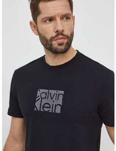 Βαμβακερό μπλουζάκι Calvin Klein ανδρικά, χρώμα: μαύρο