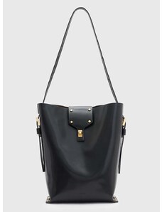 Δερμάτινη τσάντα AllSaints MIRO χρώμα: μαύρο
