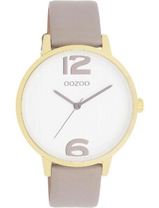 OOZOO Timepieces - C11236, Gold case with Beige Leather Strap
