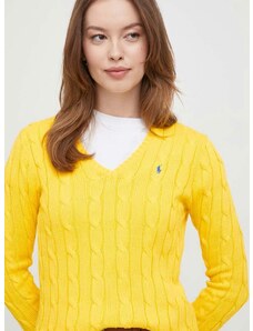 Βαμβακερό πουλόβερ Polo Ralph Lauren χρώμα: κίτρινο