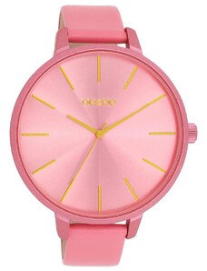 OOZOO Timepieces - C11250, Pink case with Pink Leather Strap
