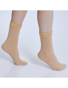 Celestino Ισοθερμικές κάλτσες με fleece επένδυση μπεζ για Γυναίκα
