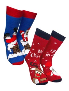 Vactive Χριστουγεννιάτικες κάλτσες 2pack κόκκινο/ίντιγκο No 40-46