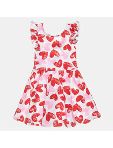 Alouette Φόρεμα με μοτίβο καρδιές και άνοιγμα πίσω (12 μηνών-5 ετών)