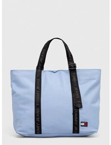 Τσάντα Tommy Jeans χρώμα: μπεζ