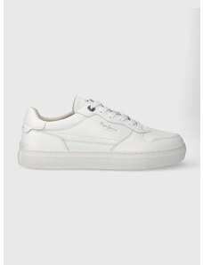 Δερμάτινα αθλητικά παπούτσια Pepe Jeans PMS00009 χρώμα: άσπρο, CAMDEN CLASS M